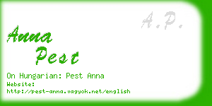 anna pest business card